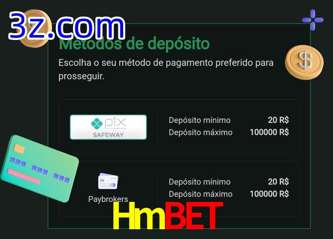 O cassino Hmbet oferece uma grande variedade de métodos de pagamento